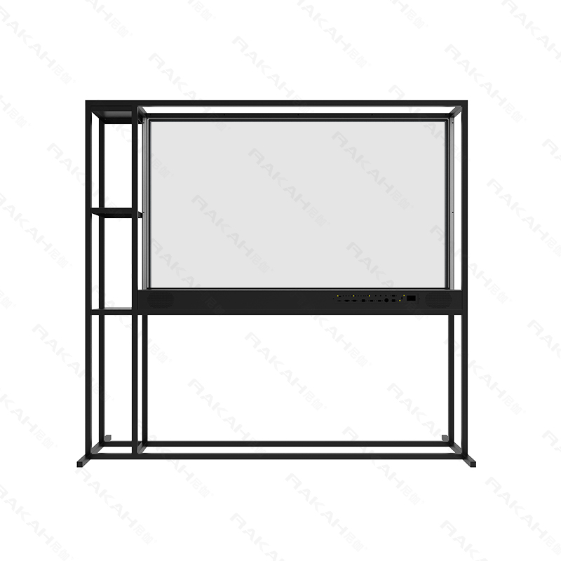 77寸OLED透明屏立式展示柜